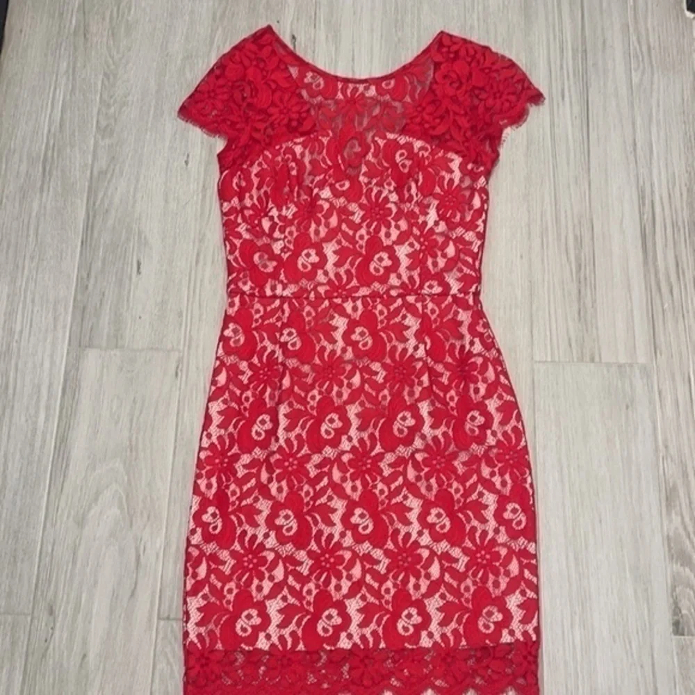 Nicholas Red Lace Dress